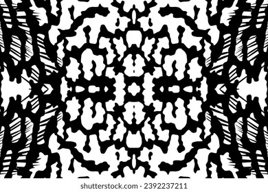 Artistic Motifs Pattern Inspired by Symphysodon or Discus Fish Skin, for decoration, ornate, background, website, wallpaper, fashion, interior, cover, animal print, or graphic design element