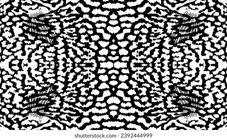 Artistic Motifs Pattern Inspired by Symphysodon or Discus Fish Skin, for decoration, ornate, background, website, wallpaper, fashion, interior, cover, animal print, or graphic design element