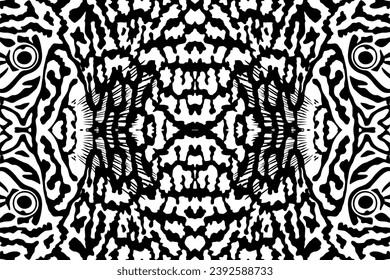 Artistic Motifs Pattern Inspired by Symphysodon or Discus Fish Skin, for decoration, ornate, background, website, wallpaper, fashion, interior, cover, animal print, or graphic design element
