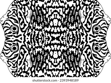 Artistic Motifs Pattern Inspired by Symphysodon or Discus Fish Skin, for decoration, ornate, background, website, wallpaper, fashion, interior, cover, animal print, or graphic design element