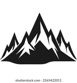 Artistic mountain silhouette for creative nature themes