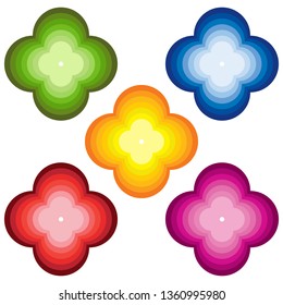 Artistic multicolor flowers.