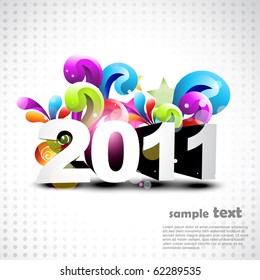 artistic new year background colorful design