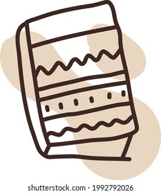 Nota artística, ilustración, sobre fondo blanco.