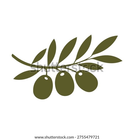 Artistic olive branch illustration logo Stock photo © 