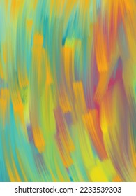 Artistic orange and green background with grunge brush stroke texture. Artsy vertical wallpaper template for social media post, website, poster, brochure, banner, and other backdrop.