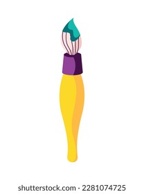 artistic paintbrush color icon isolated