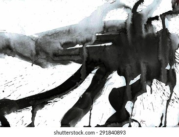 Artistic painted background. Inky texture 