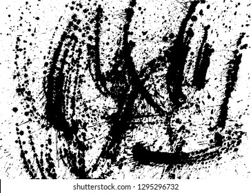 Artistic painted background from paint splats and blotches. Abstract grunge pattern of distress texture
