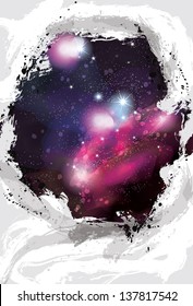 Artistic painted grunge space background