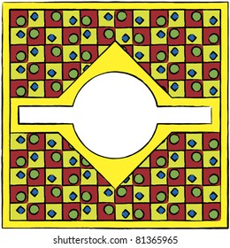 Artistic painted pattern frame