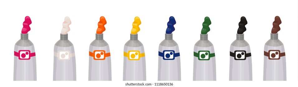 artistic paints, vector