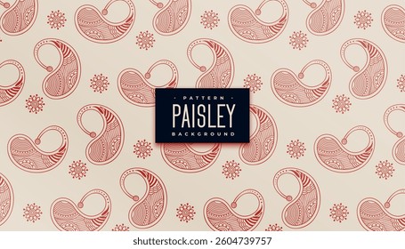 artistic paisley pattern motif background in arabic style vector