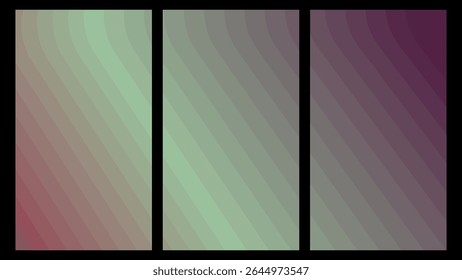 Artistic Palette Gradients: Distinct Blocks of Blended Hues in Maroon, Sage, and Violet, Evoking Modern Elegance – Versatile for Corporate and Creative Projects.