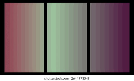 Artistic Palette Gradients: Distinct Blocks of Blended Hues in Maroon, Sage, and Violet, Evoking Modern Elegance – Versatile for Corporate and Creative Projects.