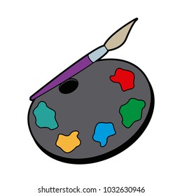 artistic palette paint brush color creative