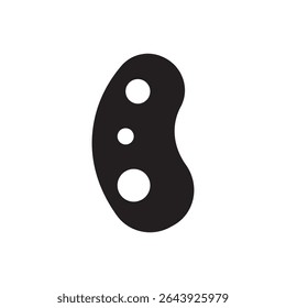  artistic pallette symbol vector. Clean vector of painter palette with holes, creative design element.
