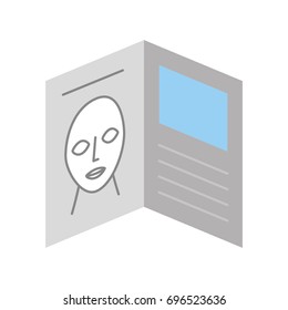 Artistic pamphlet isolated icon