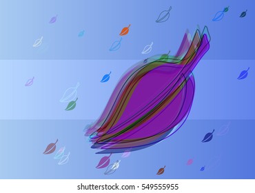 artistic party around foliage vector background, order among stylish notice