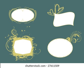 artistic pattern frame with sea green background