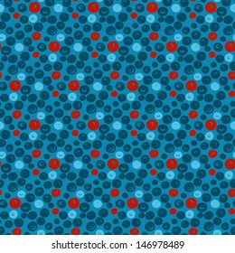 Artistic pattern inspired by tropical fish skin with red and blue dots. Texture for web, print, wallpaper, home decor, fall fashion fabric, textile, website or invitation background, gift wrapping
