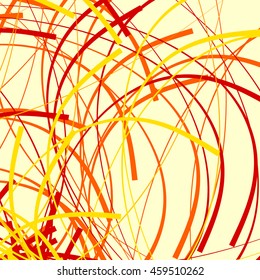 Artistic pattern with random, chaotic curved lines, distorted asymmetric shapes. geometric illustration