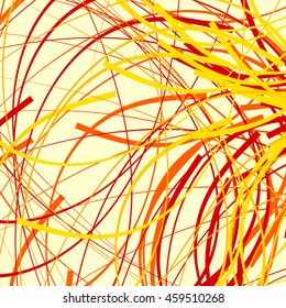Artistic pattern with random, chaotic curved lines, distorted asymmetric shapes. geometric illustration