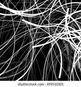 Artistic pattern with random, chaotic curved lines, distorted asymmetric shapes. geometric illustration