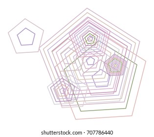 Artistic pentagon background pattern abstract. Vector illustration graphic.