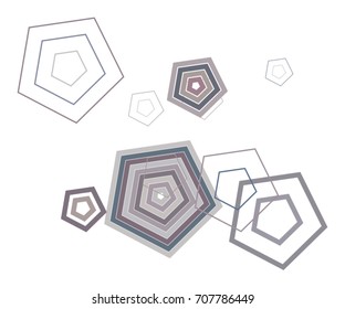 Artistic pentagon background pattern abstract. Vector illustration graphic.