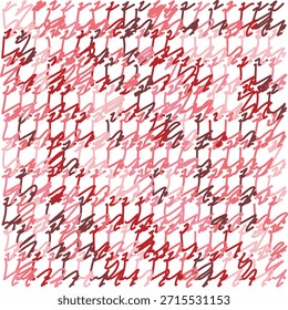 Patrón sin fisuras de garabatos desordenados rosas y rojos artísticos. Fondo Abstractas texturizado dibujado a mano para el día de San Valentín Moda, envoltura y estampados de arte moderno