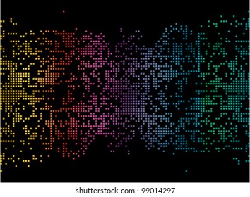 Artistic pixels,  digital map illustration - EPS 8  (No Transparency)