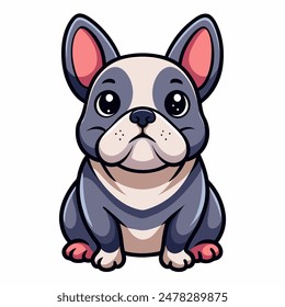 An artistic portrayal of a charming French Bulldog in a captivating animated style