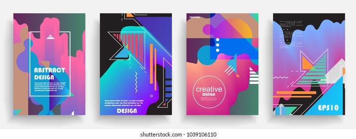 Artistic Poster Templates Modern Abstract Design Stock Vector (Royalty ...