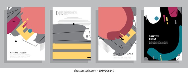 Artistic poster templates. Modern abstract design. Esp10 vector.