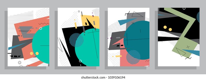 Artistic poster templates. Modern abstract design. Esp10 vector.