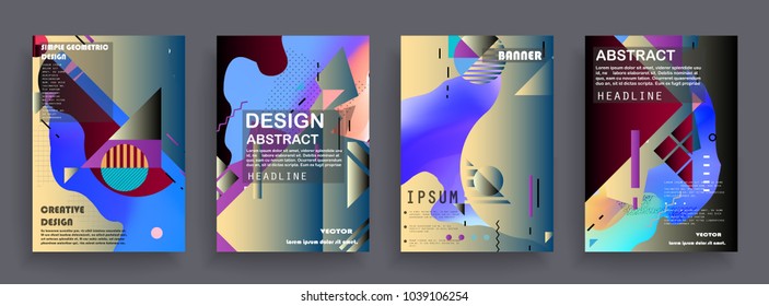 Artistic poster templates. Modern abstract design. Esp10 vector.