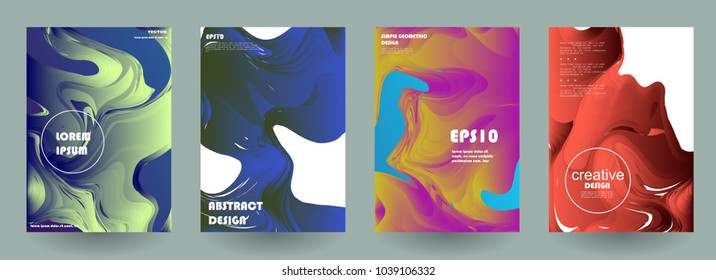 Artistic poster templates. Modern abstract design. Esp10 vector.