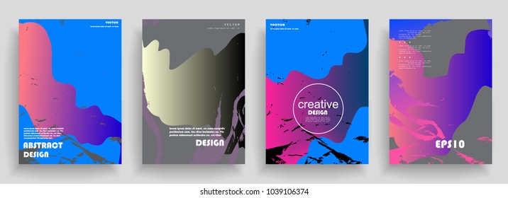Artistic poster templates. Modern abstract design. Esp10 vector.