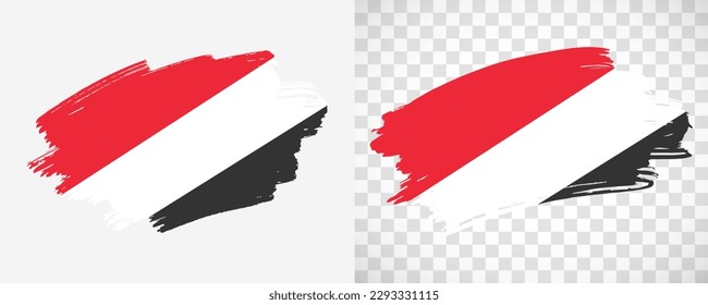 Artistic Principality of Sealand flag with isolated brush painted textured with transparent and solid background