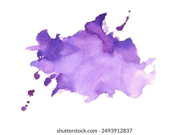 Künstlerische lila Aquarell Tinte Splatter Abstrakter Hintergrund Design Vektorgrafik