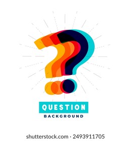 artistic question mark sign background solve mystery and confusion vector