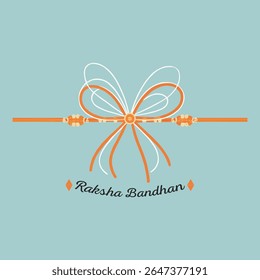  An Artistic Raksha Bandhan Illustration with a Decorative Rakhi and Elegant Typography for the Auspicious Festival