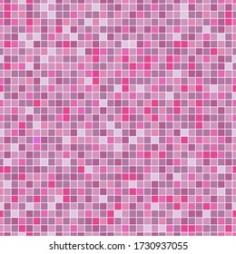 Fondo artístico de mosaico aleatorio de flores impresas lilas, rosas, lilas, borgoñas, violetas, grises con márgenes blancos.