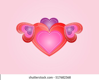 Artistic red heart