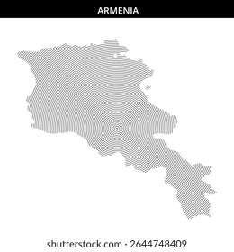 Artistic representation of Armenia using circular patterns