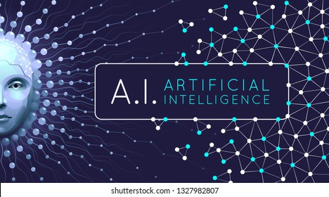 Artistic Representation Artificial Intelligence Vector Template Stock ...