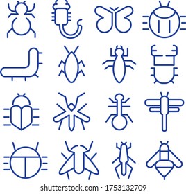 Artistic representation of bugs as icons