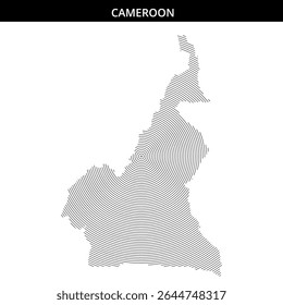 Artistic representation of Cameroon featuring a spiral pattern.