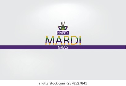 An artistic representation of Mardi Gras with lively colors